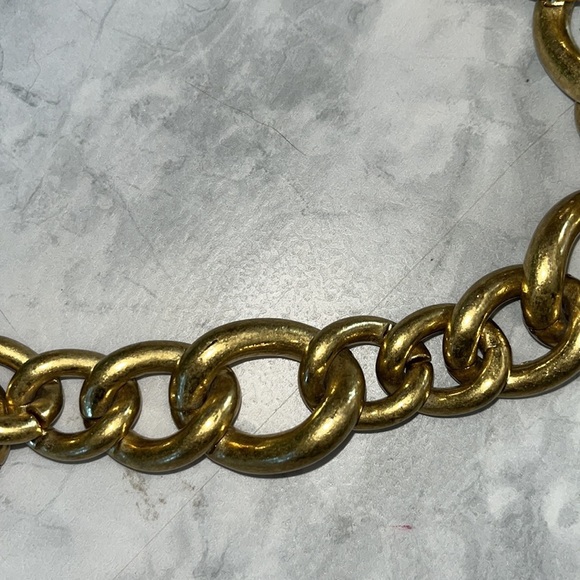 Zara   EUC   Green quilted shoulder bag Poly large chain strap   full front flap - Picture 11 of 11